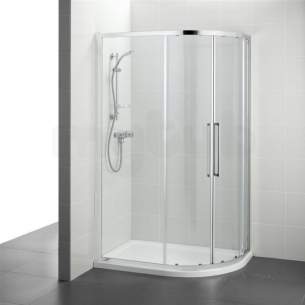 Ideal Standard Kubo Enclosures -  Ideal Standard Bright Silver Kubo Shower Enclosures And Screens 980mm Widex1950mm Highx780mm Depth