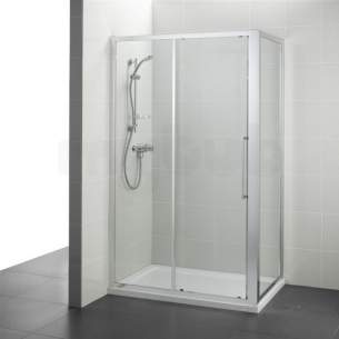 Ideal Standard Kubo Enclosures -  Ideal Standard Kubo Ideal Clean Side Panel 900mm Silver Clear Glass T7370eo