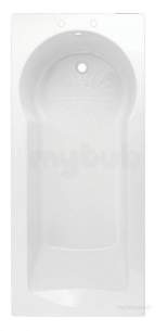 Jacuzzi Acrylic Baths And Panels -  Jacuzzi Pro Wbspromad500 White Madea Keyhole Two Tap Hole Shower Bath 1700x750mm