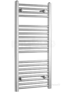 Caradon Ladder Towel Rails -  Stelrad 147003 Chrome Straight Ladder Heated Towel Rail 750mm H X 600mm W