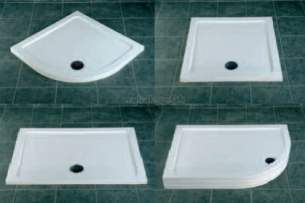 Eastbrook Showers -  30.3151a Resinlite Offst Quad Tray Right Hand Wh