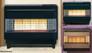 Robinson Willey Gas Fires and Wall Heaters -  R Willey Firegem Visa Highline Black Ng