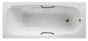 Roca Metal Steel Baths -  Roca Carla Plus 1600 X 700mm Two Tap Holes Bath White