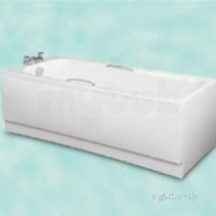 Roca Acrylic Baths -  Roca Cadiz Eco Bath 140l Gripped White