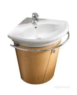 Roca Furniture and Vanity Basins -  Roca Giralda Corner Base Unit Metallic