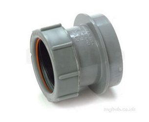 Polypipe Soil -  50mm Straight Adaptor Solvent Sn65