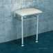 Cushned Shower Seat C/w Leg And Adj. Feet Wh