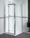 Fen0898aqu Polished Silver Shine Clear Glass Bi-fold Shower Door 1850x760mm