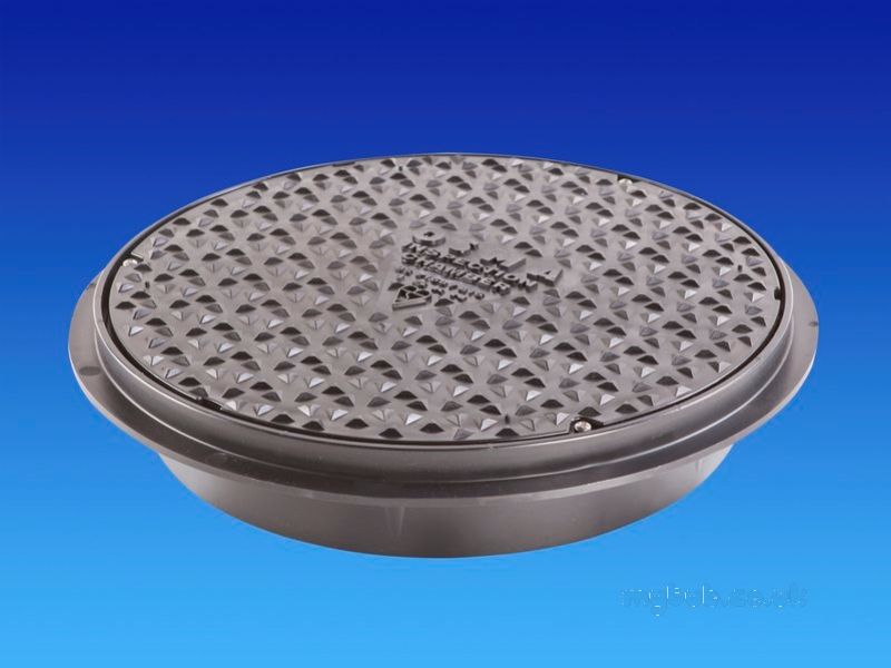 Osma Drain 450mm Rd Cover And Frame 15kn Rr Bk 4d924 Wavin