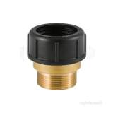 Hdpe 50mm X 1.1/2 Inch Mi Adaptor In Brass