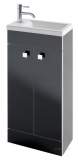 Eastbrook Oslo 39cm Blk Base Unit Chrome Trim