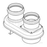 BAXI MULTIFIT TWIN FLUE ADAPTER BLR MK2