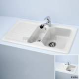 Armitage Shanks Ceramas 860 X 500 X 190mm 1 0b Sink And Drn Wh P309601