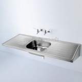 Armitage Shanks Doon S5850 1800 X 650mm Two Tap Holes Dd Sink Ss
