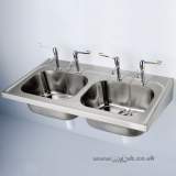 Armitage Shanks Doon S5866 1200x650mm Two Tap Holes 2.0b Sink Ss