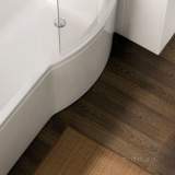 Delta Offset Showerbath 1600 Front Panel White 23.1901