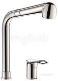 Delabie Mixer Plus Column Retractable Spray H250 Sculptured Lever
