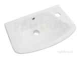 Loire 460 X X270 Cloakroom Basin Two Tap Holes Wh