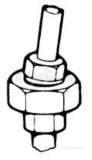 Crane Black Malleable Spherical Union-290 1 1/2