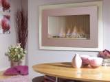 FLAVEL PURE GAS FIRE CREAM/ROSE GLASS