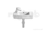 Hall 500x250mm One Tap Hole Left Hand Cloak Basin White