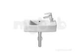 Hall 500x250mm One Tap Hole Right Hand Cloak Basin White