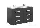 Debba 1200mm 3 Drawer Vanity Unt Ant Gry