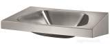 Delabie Trapez Wall Mtd Basin No Tap Hole 304 Stainless Steel Satin