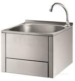 Delabie Sxs Hand Wash Wall Mtd Right Tap Hole 22 304 St Steel Satin