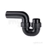 HDPE 90MM P TRAP WITH FLANGE BUSHING