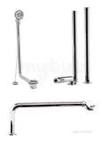 4.1070 ROLL TOP BATH WASTE PACK CHROME