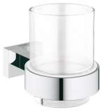 Grohe Essentials Cube Crystal Glass With Holder 40755001