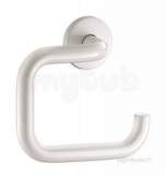 Delabie U-shaped Toilet Roll Holder White Epoxy Stainless Steel