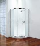 Coram 800 Premier Quad Door And Frame Set Polished Silver/satin Glass