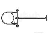 4s086 Osma 4 Inch Adj. Pipe Bracket Assemb