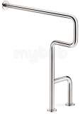 Delabie Floor To Wall Support Rail (left) 32 Stainless Steel Satin