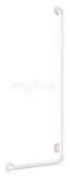Delabie L-shaped Handrail 32 H1245 White Nylon