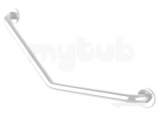 Delabie Grab Rail 135deg 32 400x400 2 Fix. Points Wht Epoxy St Steel