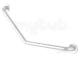 Delabie Grab Rail 135deg 25 400x400 2 Fix. Points Wht Epoxy St Steel