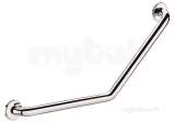 Delabie Grab Rail 135deg 25 400x400 2 Fix. Points Polished St Steel