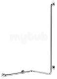 Delabie Right-angled Bar (left) 32 Stainless Steel Satin Finish