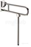 Delabie Drop-down Rail With Leg 32 L650 Polished Stainless Steel