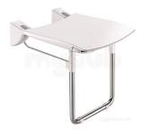 Delabie Lift-up Comfort Shower Seat Plus Leg Polished Stainless Steel
