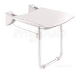 Delabie Lift-up Comfort Shower Seat With Leg White Epoxy