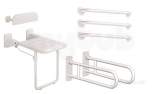 Delabie Doc M Shower Pack With Lift-up Shower Seat W. Leg White