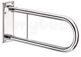 Delabie Hinged And Drop-down Support Rail 33.7 L650 Polished St Steel