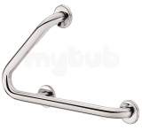 Delabie Grab Rail 45deg (left) 32 480x320 St Steel Satin Finish