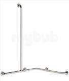 Delabie Handrail And Grab Bar For Shower Seat (left) 32 St Steel