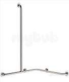 Delabie Handrail And Grab Bar For Sh Seat (left) 32 St Steel Satin