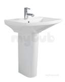 56.0021 Quadro Basin 635mm One Tap Hole White